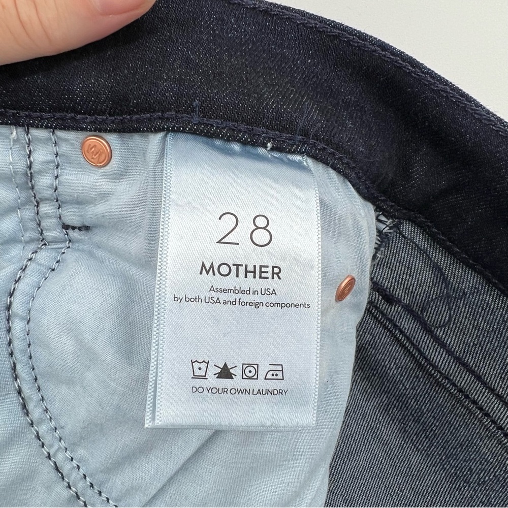 MOTHER The Mid Rise Dazzler Ankle Jeans In Now or Never Dark Wash Size 28 - Picture 9 of 16